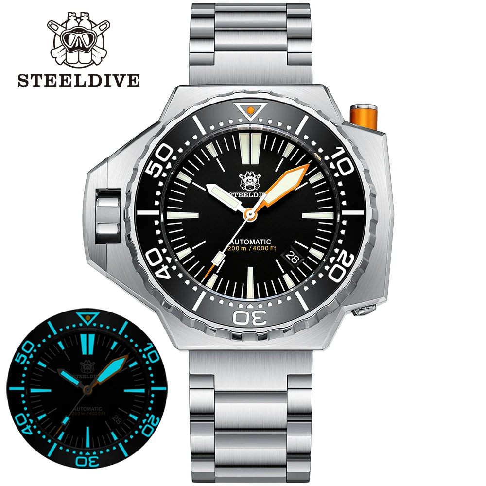 

SD1969 V3 Luxury Mechanical Wristwatch STEELDIVE 1200M Waterproof Japan NH35 Movement Two-Way Rotating Bezel Dive Watch For Men