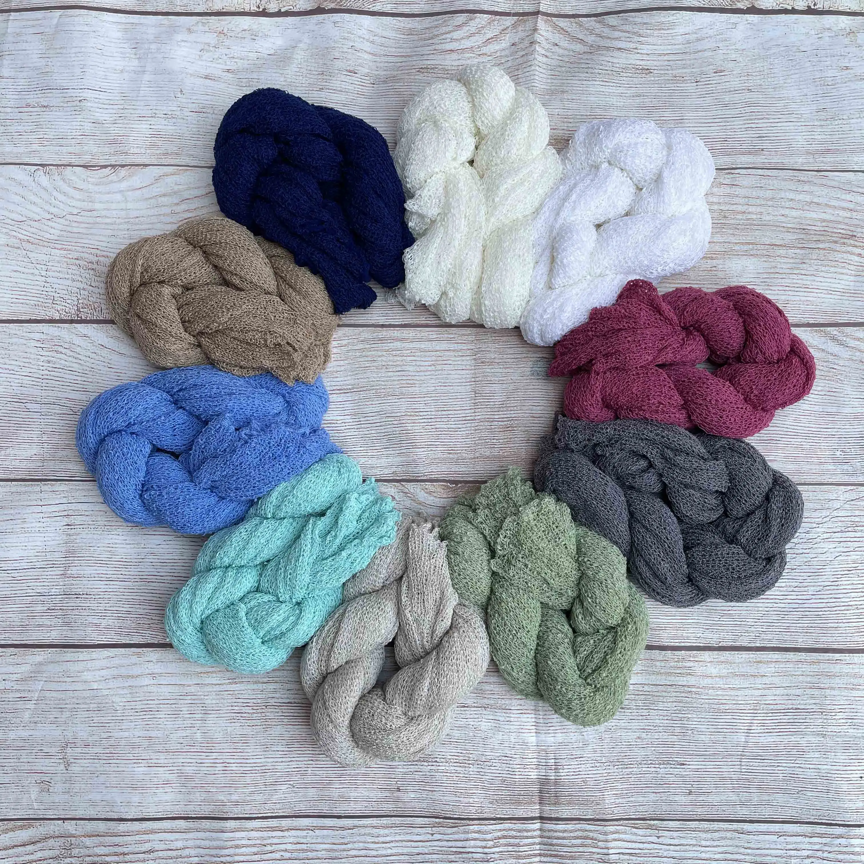 Soft Knit Stretchy Wraps Swaddle for Newborn Baby Photography Props Kids Receiving Blankets Cloth Accessories for Photo Shooting