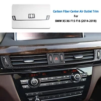 car styling carbon fiber center console air outlet panel cover trim frame stickers for bmw x5 x6 f15 f16 2014 2018 accessories