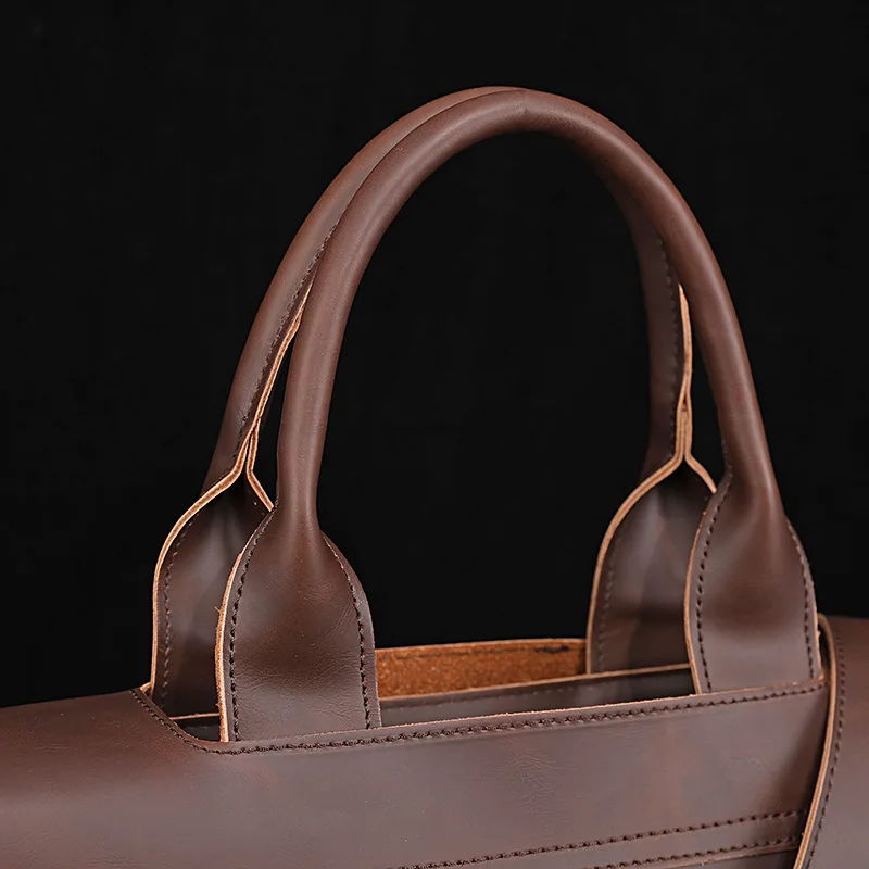 Genuine Leather Business Briefcase Crazy Horse PU Single Shoulder Crossbody bag For Men Men's Handbag 13 inches Laptop Bags