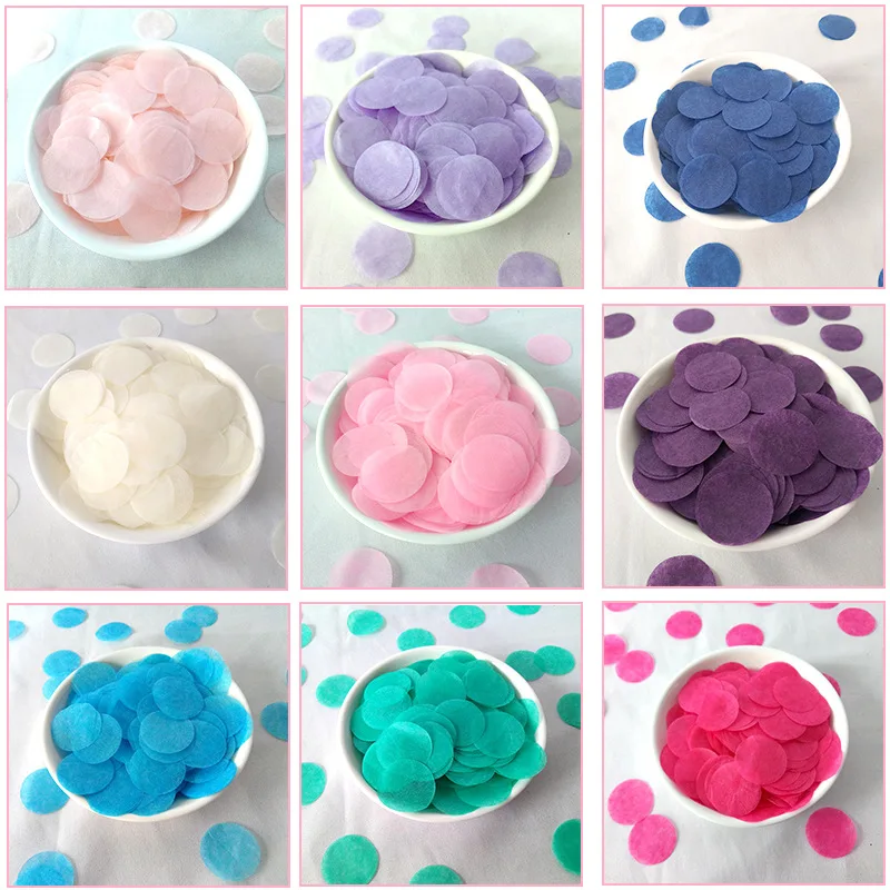 

Wedding Decoration 6PCS 30g 2.5cm Color Round Confetti Balloon Filling Wedding Party Throwing Confetti Confetti