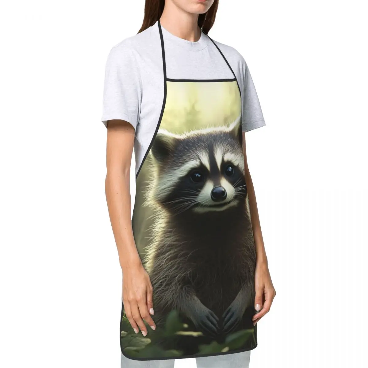Фартук унисекс с забавным енотом на заказ кухонный фартук для приготовления пищи