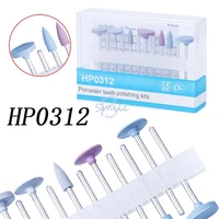high quality 12pcsset polishing drill dental porcelainteeth polishing kit hp 0312 for low speed handpiece professional labtool