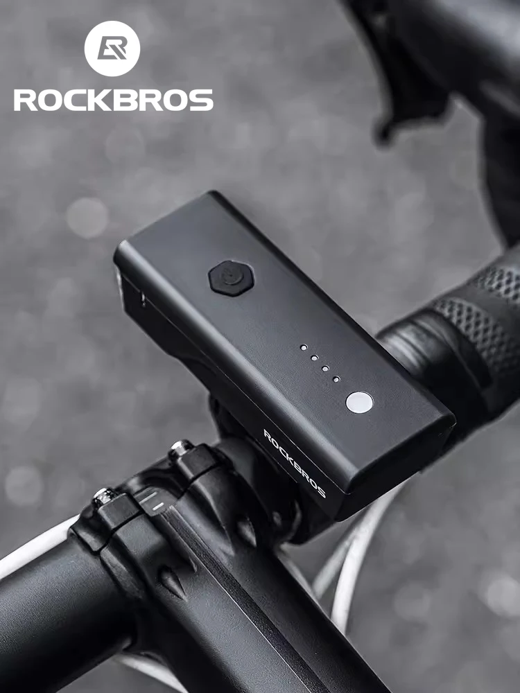 

ROCKBROS Bicycle Light Headlight 1500mAh Type-C Rechargeable LED Flashlight Bike Handlebar Light Waterproof Bicycle Accessories