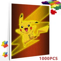 1000pcs pokemon pikachu assemble puzzle toys children jigsaw puzzles family game cartoons educational toys for kids gifts