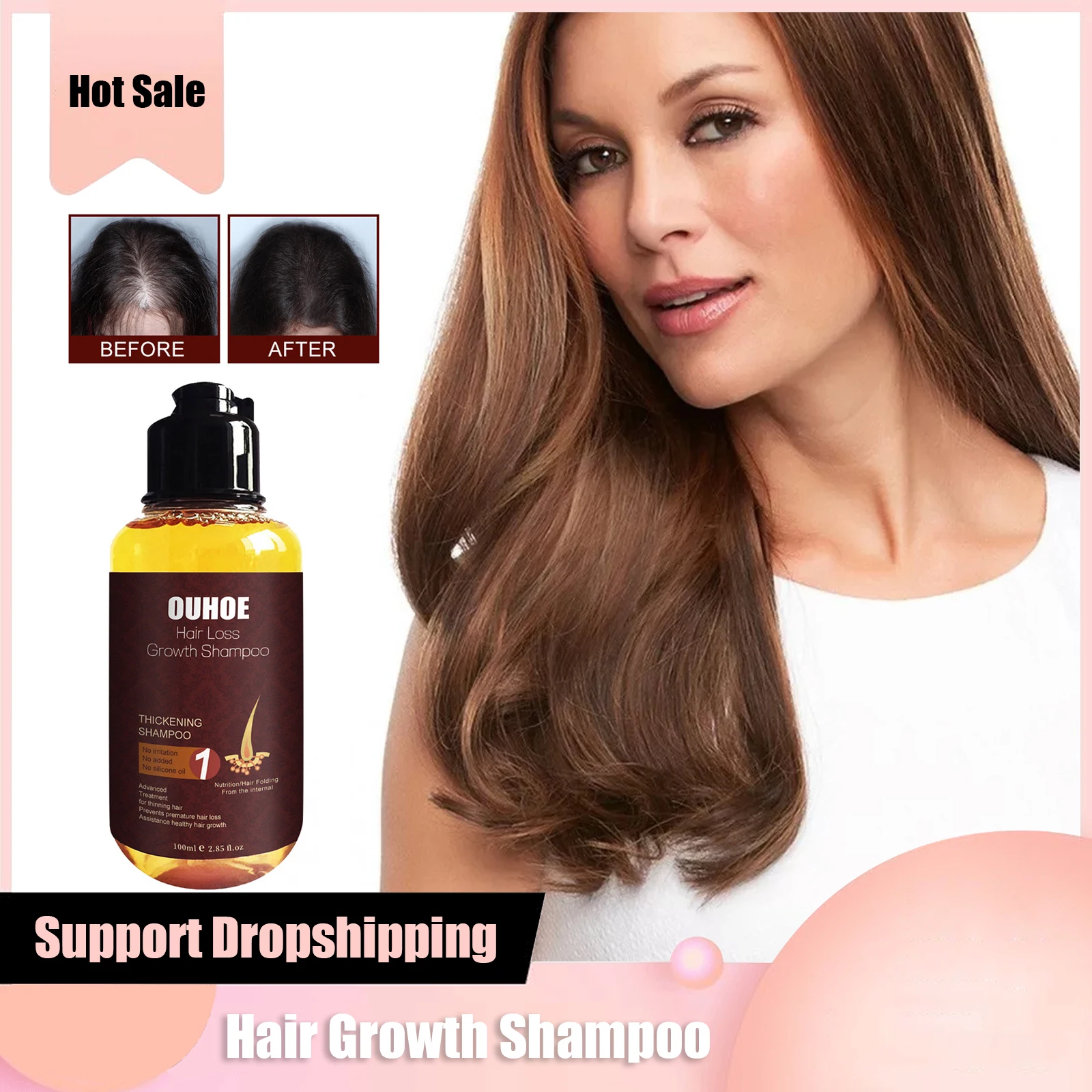 

Prevent Hair Loss Shampoo Treat Dandruff Liquid Cleaning Nourishing Hair Regeneration Repair Scalp Follicles Hair Growth Shampoo