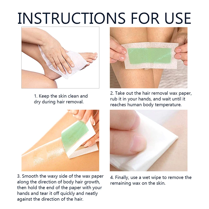 20 шт./кор. восковые полоски для депиляции удаления волос восковая бумага