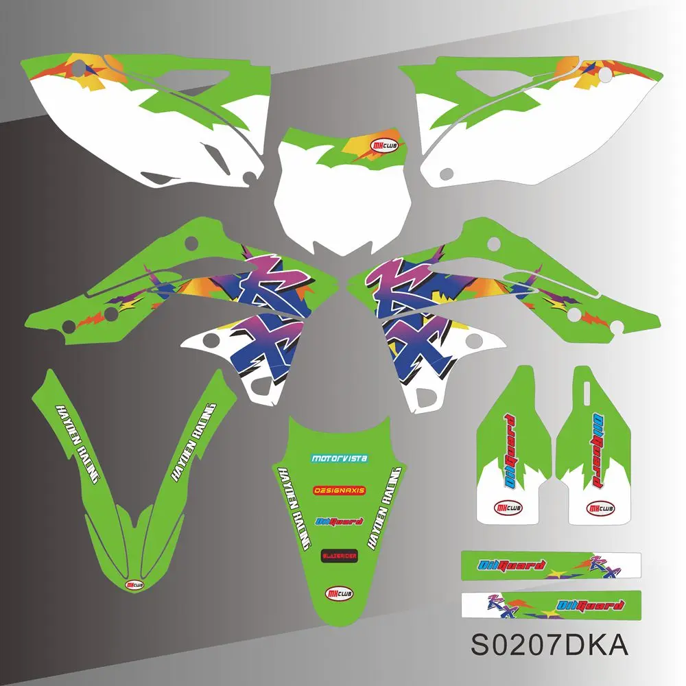 Полностью графические наклейки для Kawasaki KX250F KXF250 KXF 250 KX 250F 2013 2014 2015 2016 на задний