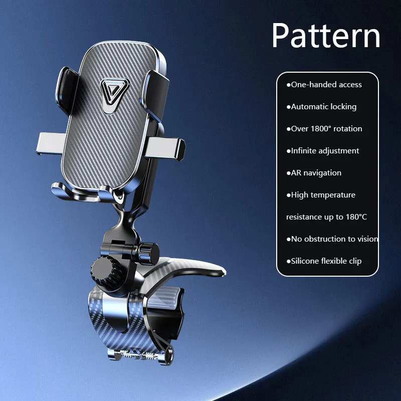 

Новый автомобильный держатель для телефона на приборной панели, гравитационный зажим «крокодил», зеркальная подставка для телефона с автоматической блокировкой, универсальное крепление для GPS-навигации