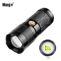 powerful xhp199 led flashlight torch light built in 11400 mah battery usb rechargeable tactical flash light high power work lamp