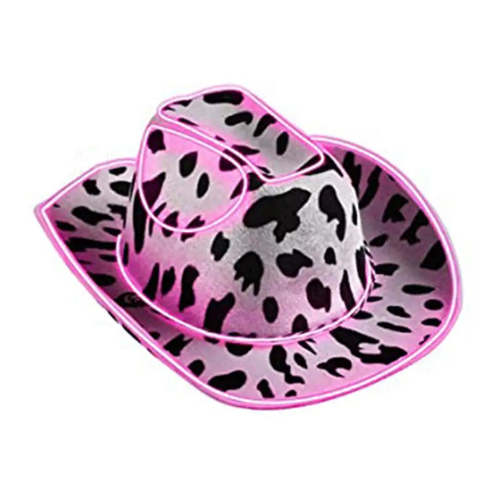 

Ковбойская шляпа, светящаяся светодиодная ковбойская шляпа в западном стиле для девичника, искусственная страна, свадьба, светящаяся в свадебном стиле, искусственная Хэллоуин