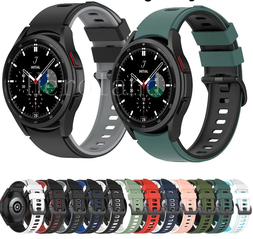 

Band Silicone Strap For Samsung Galaxy Watch 5 4 44MM 40mm pro Wristband Bracelet 20mm WatchBand Galaxy Watch4 Classic 46mm 42mm
