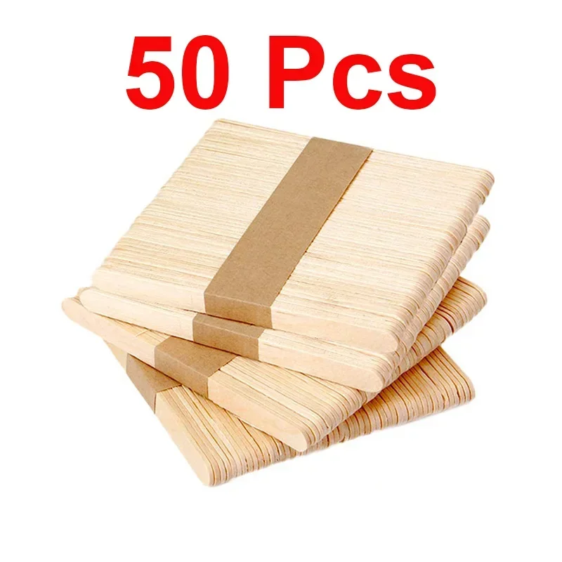 UPORS 50/100 шт./компл. натуральные деревянные палочки для мороженого длиной 11,4 см, деревянные палочки для рукоделия, палочки для мороженого, палочки для мороженого дина арсеньева кому мороженого