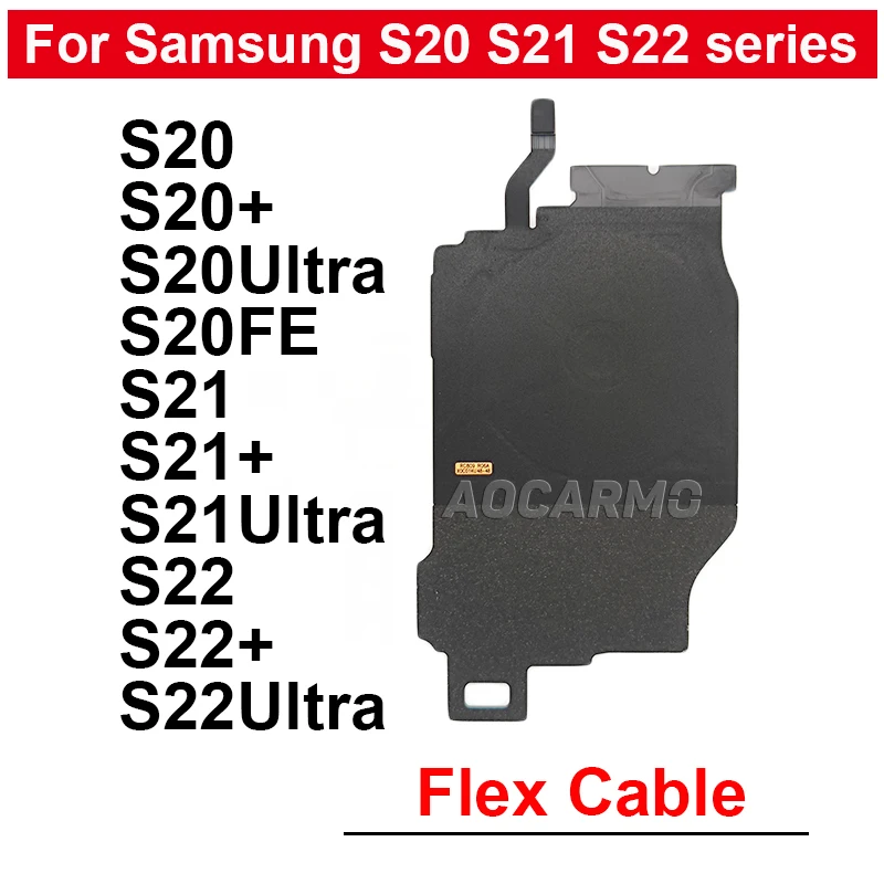 Для Samsung Galaxy S20 S21 S22 Plus Ultra S21 + S20FE Беспроводная зарядка индукционная катушка и фотомодуль гибкий кабель запасные части