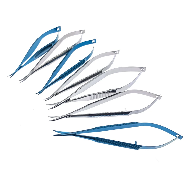 

Castroviejo Corneal scissors Capsule membrane scissors Ophthalmic microsurgery scissors Titanium/stainles steel