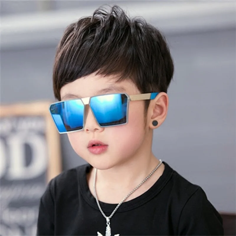 

New Fashionable Square Children's Sunglasses Children's Sunscreen Glasses Black Boys' Sun Glasses UV400 Child Protection Eyewear