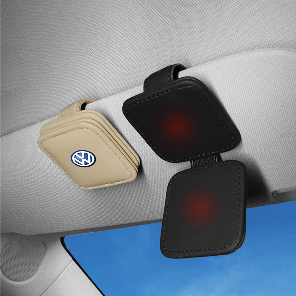 1 шт. кожаный солнцезащитный козырек зажим для карты автоаксессуары Volkswagen VW Golf Polo