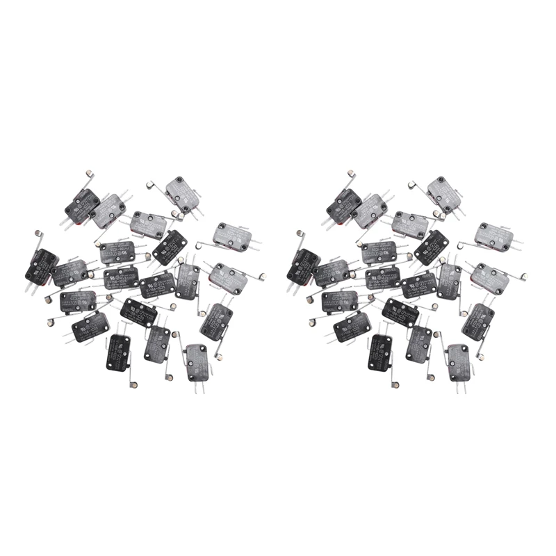 

40 Pcs Mini Micro-Limit Switch Long Roller Lever Arm SPDT Snap Action