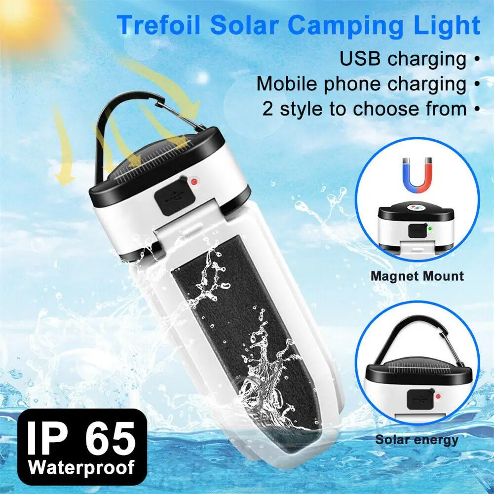 

Solar 60 Led Tent Light Led Rechargeable Lamp Power Outage Portable Emergency Camping Light With 2400mah Power Bank