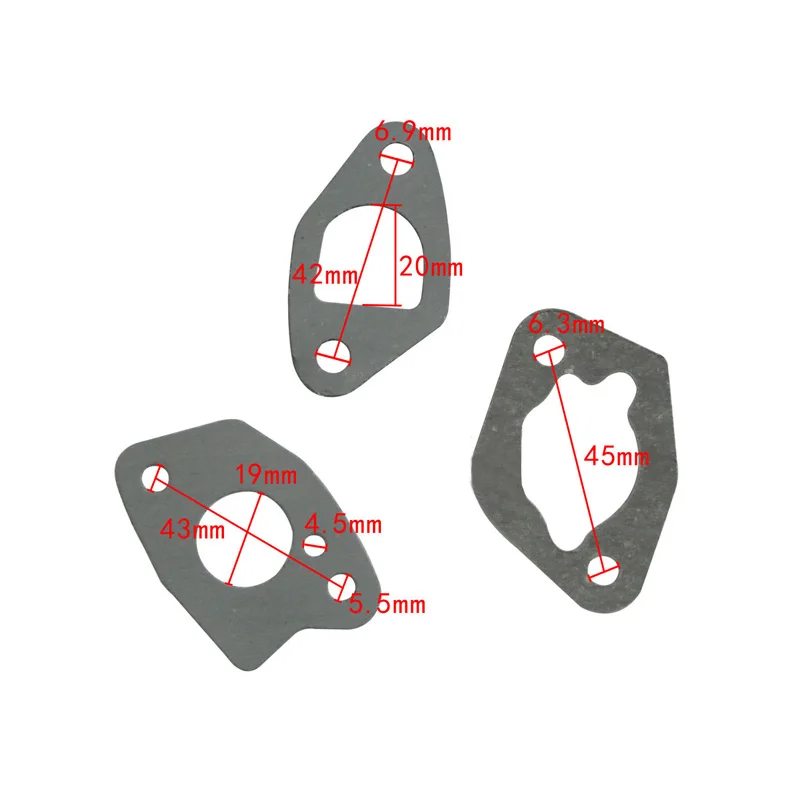 

Set Of 3 Carburetor Carb Gaskets Kit For Honda Gx160 Gx168 Gx200 Engines Parts