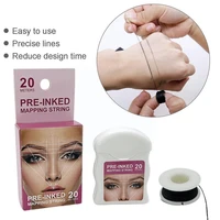 20m microblading mapping string pre inked eyebrow marker string semi permanen brows white mapping beauty point tattoo threa e5q1