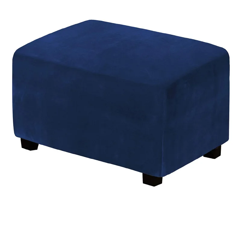 

Velvet Ottomans Cover Rectangular Sofa Pedal Covers for Living Room Foot Stool Covers Footrest Slipcovers Furniture Protector