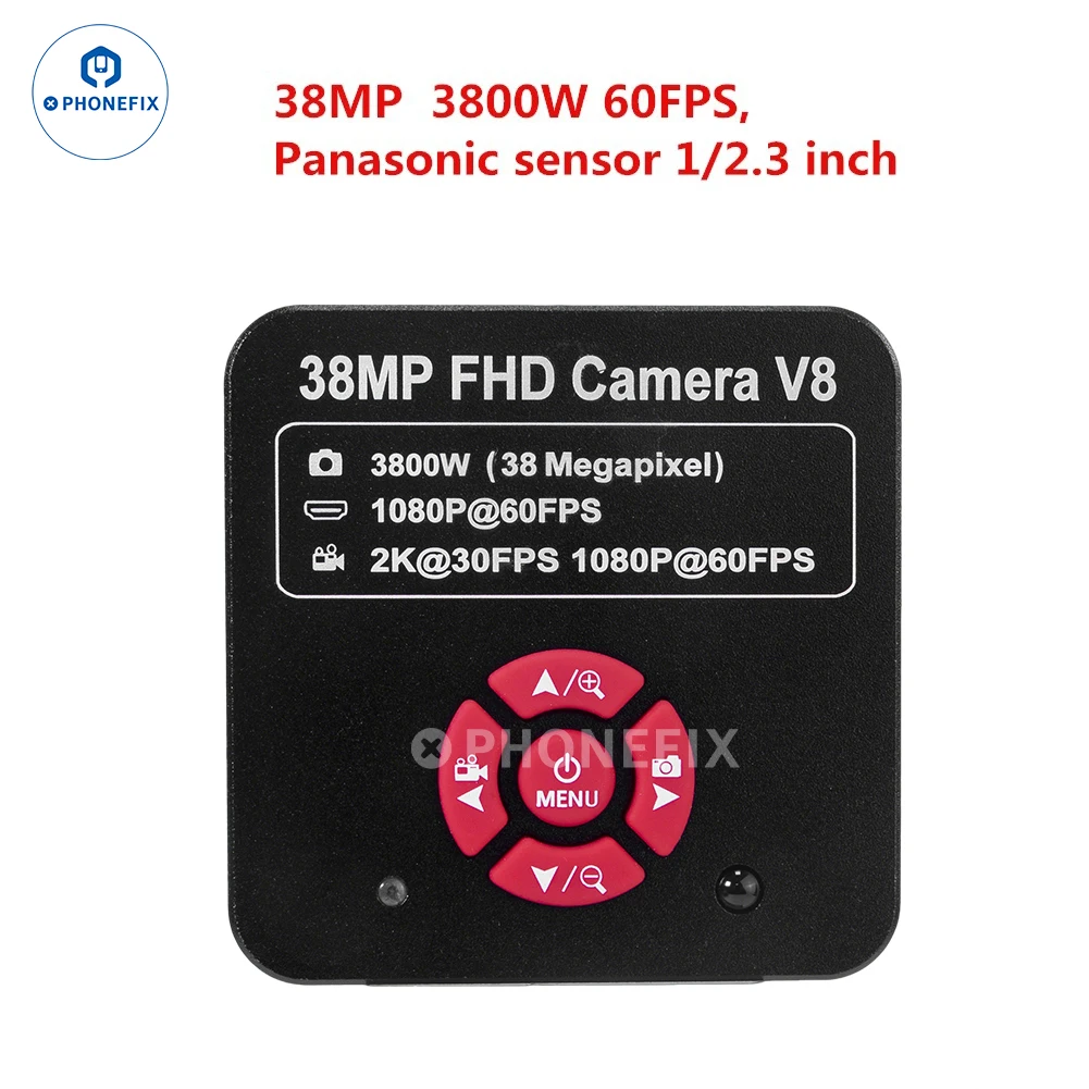 Фото 38 МП FHD камера V8 1080P 60FPS HDMI USB видеокамера-микроскоп для монокулярных и тринокулярных микроскопов, инструмент для ремонта телефонов и пайки №2