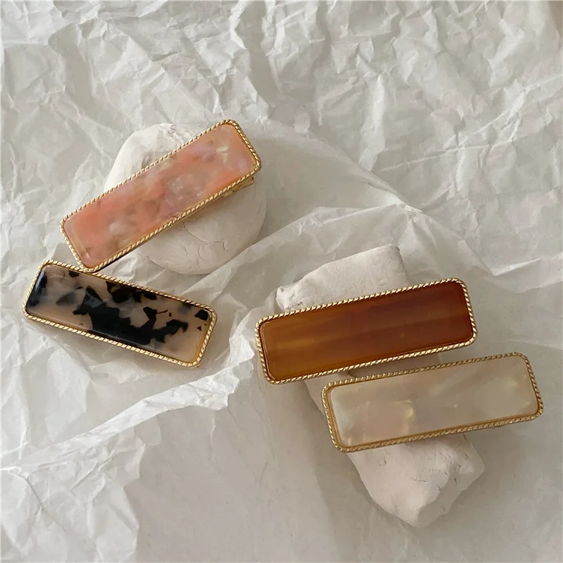 Винтажные заколки для волос с уксусной кислотой корейские акриловая челка