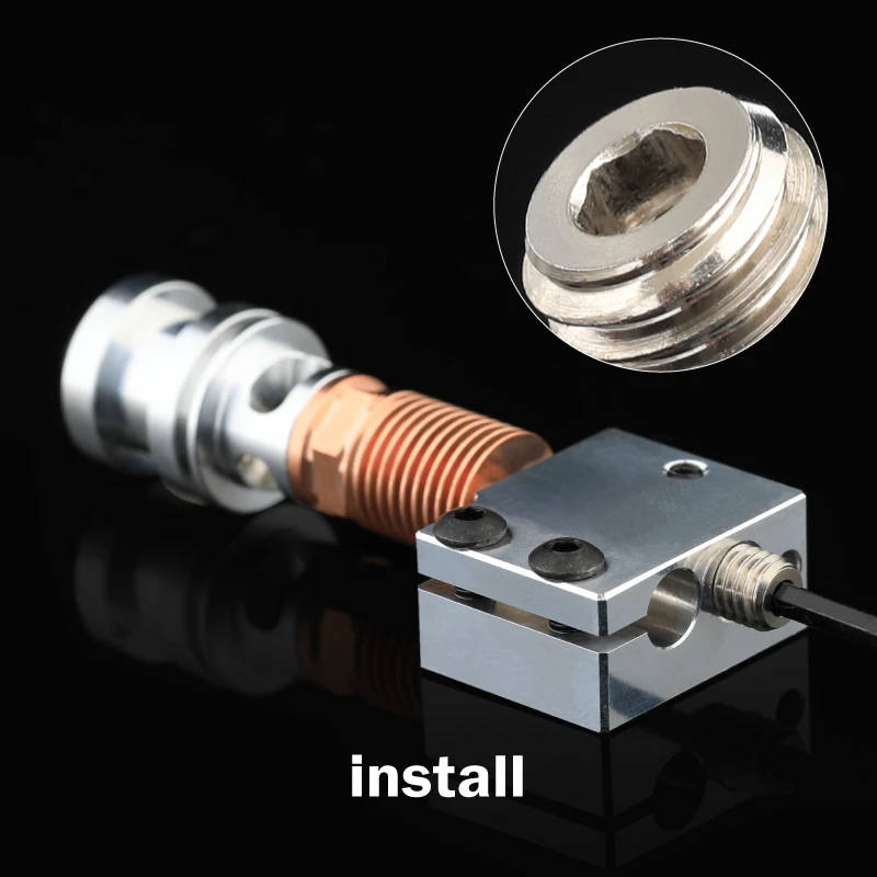 Mellow High Flow CHT Nozzle Copper Volcano Adapters For / Crazy Heating Block To V6 Hotend |