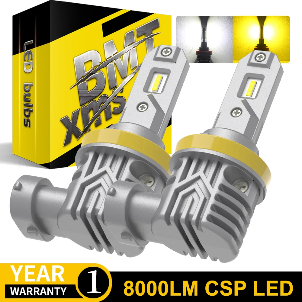 

BMTxms 2X 8000LM H8 H11 LED Fog Light Canbus H16JP Car 9005 HB3 9006 HB4 LED Bulbs For Audi A3 8P A4 B8 B6 A6 C6 C7 BMW E60 E90