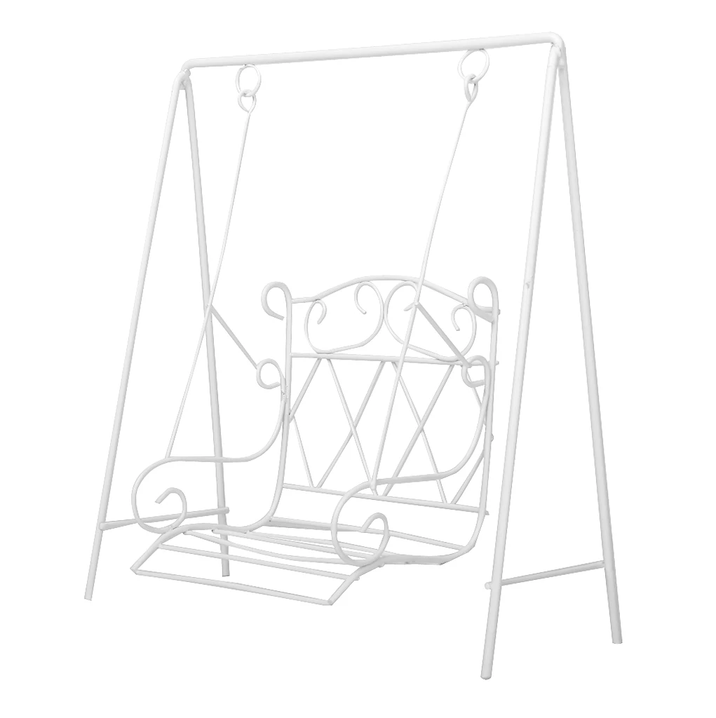 Миниатюрная мебель для кукольного домика сада крыльца патио белое металлическое