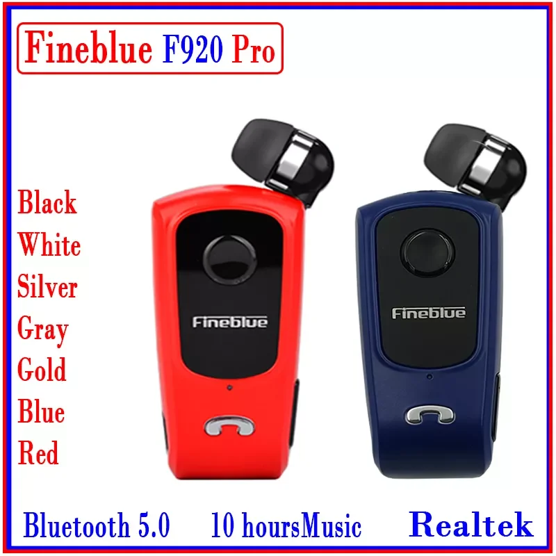 

Беспроводные мини-наушники Fineblue F920 Pro, выдвижная портативная Bluetooth-гарнитура с напоминанием о звонках и вибрации, спортивные наушники для ге...
