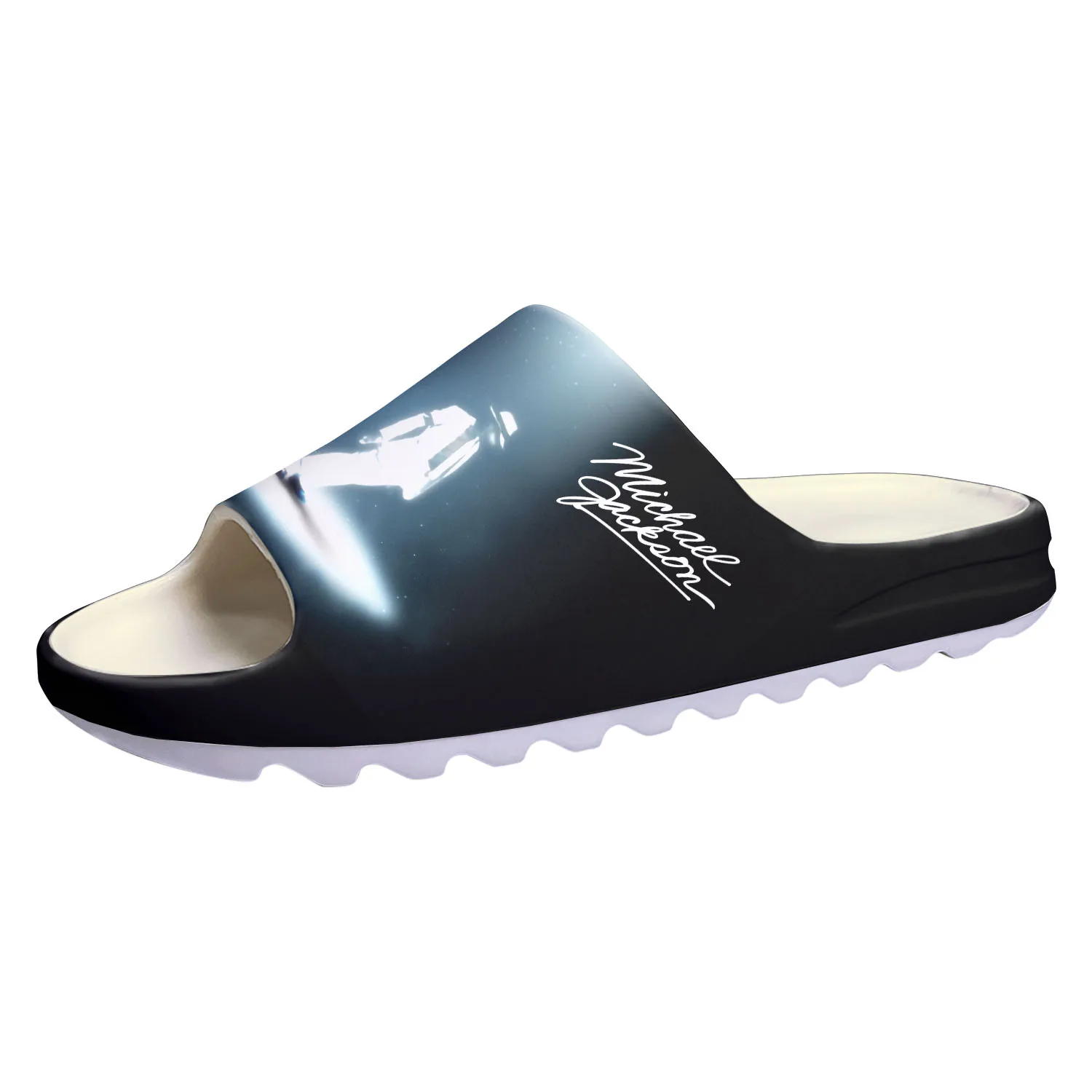 

Michael Jackson Soft Sole Sllipers Home Clogs Step on Water Shoes Mens Womens Teenager Bathroom Beach Customize on Shit Sandals