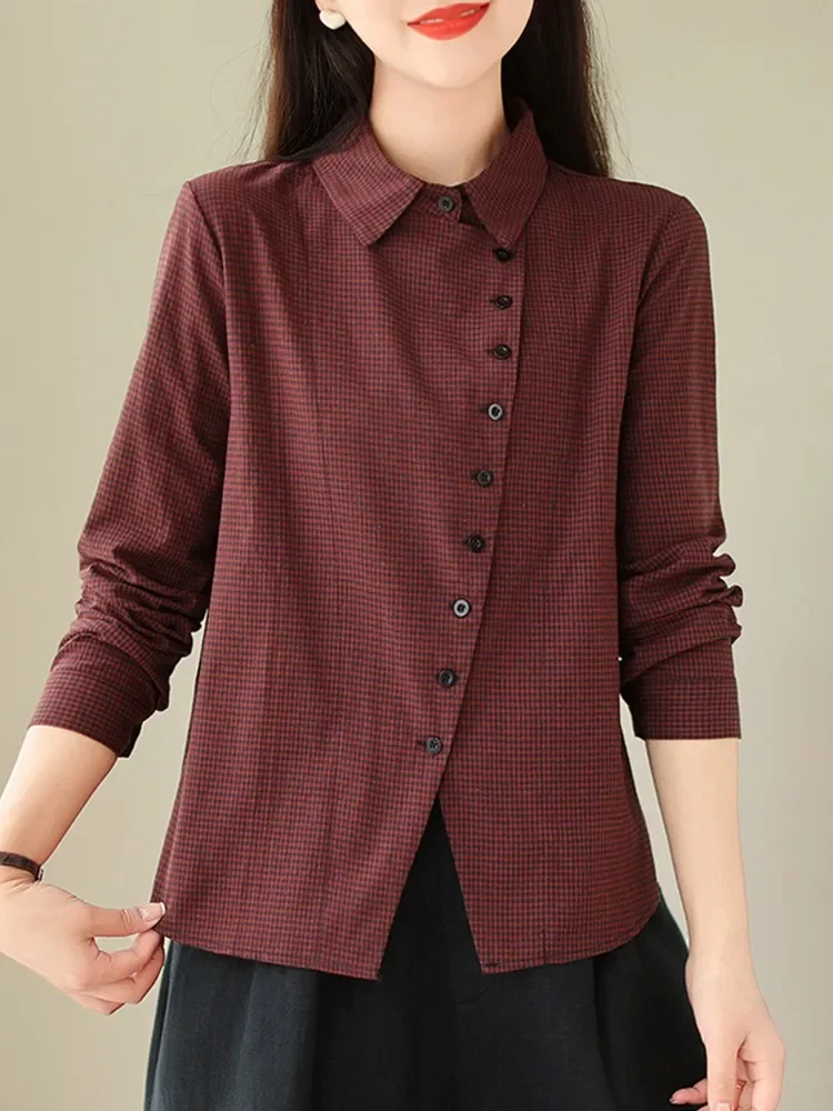 Женская Повседневная рубашка с длинным рукавом Новое поступление 2023 винтажный