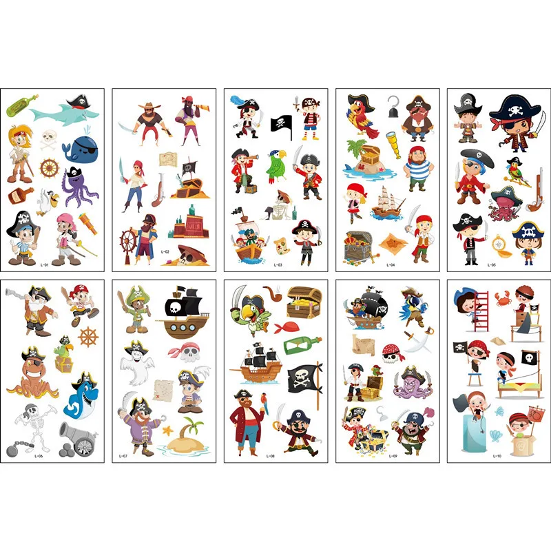 

Пиратские татуировки для детей