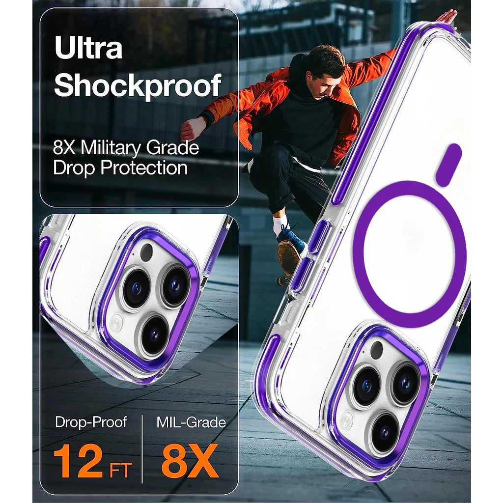 

2in1 Magnetic Charge Ring Shockproof Case for iPhone 15 14 Pro Max iphone14 Plus Phone Cover