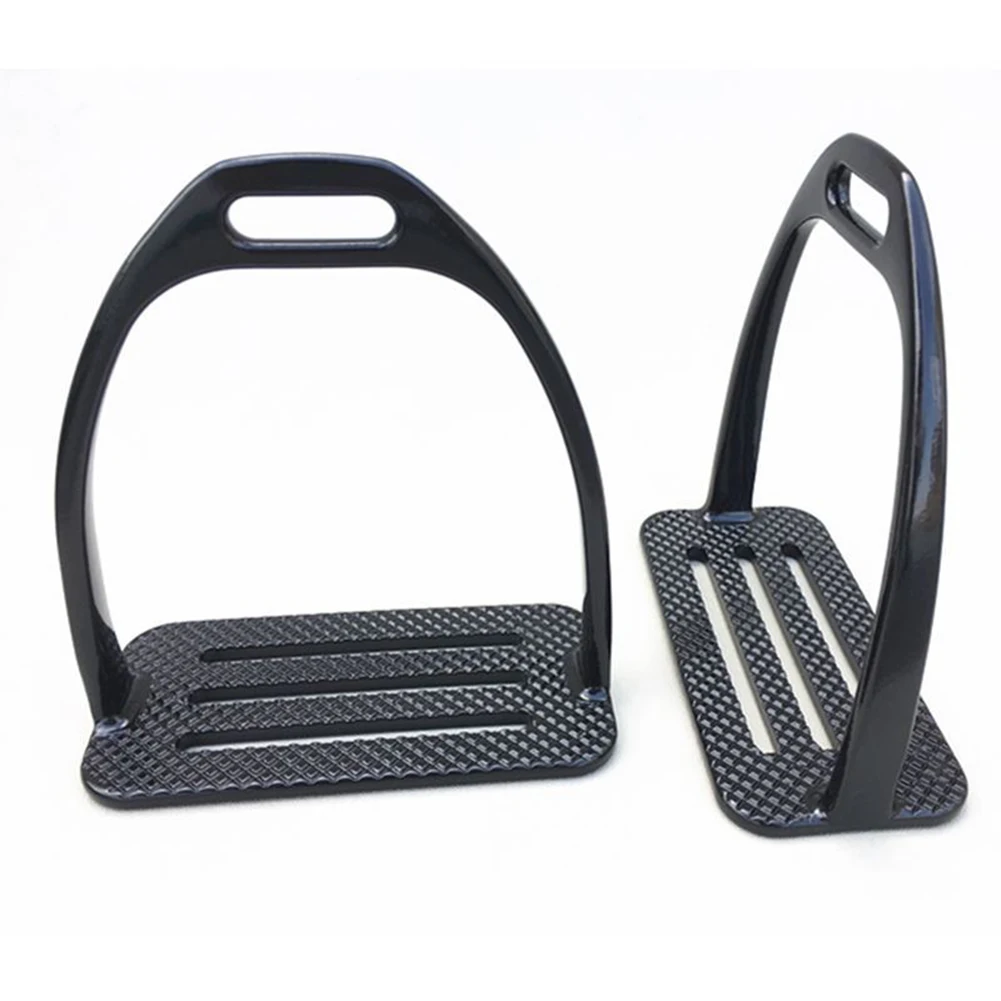 

1Pair/2Pcs Saddle Pedals Fence Stirrup Horse Riding Equipment Safety Flexible Anti-Slip Racing Stainless Steel Stirrups Supplies