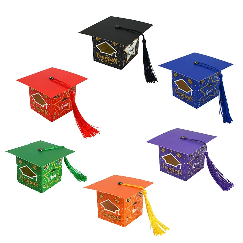 50/100 шт. коробка для конфет в виде шляпы мальчишника