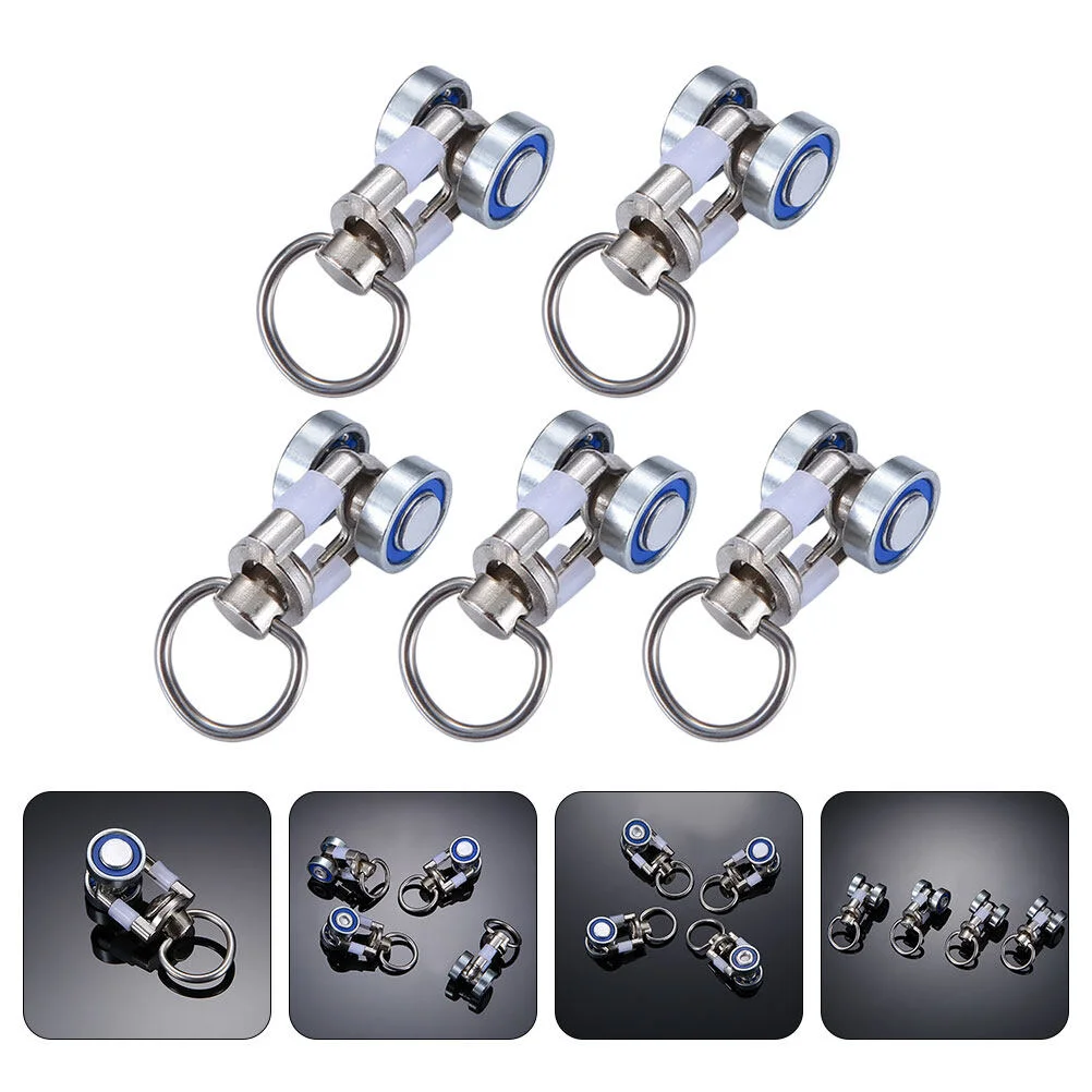 

5Pcs Curtain Trolley Curtain Track Silent Pulleys Practical Curtain Accessory