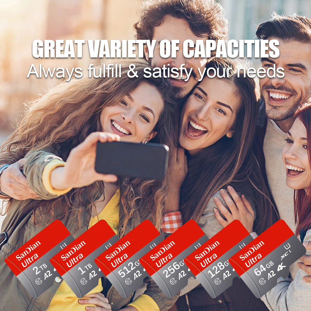 SD-карта 2 ТБ UHS-II V90 1 Micro TF SD V30 512 ГБ 128