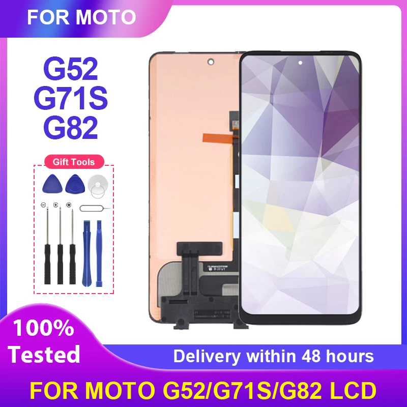 

1Pcs G82 Display For Moto G52 Lcd Touch Screen Panel Digitizer Assembly For Motorola G71S Display Free Shipping With Tools