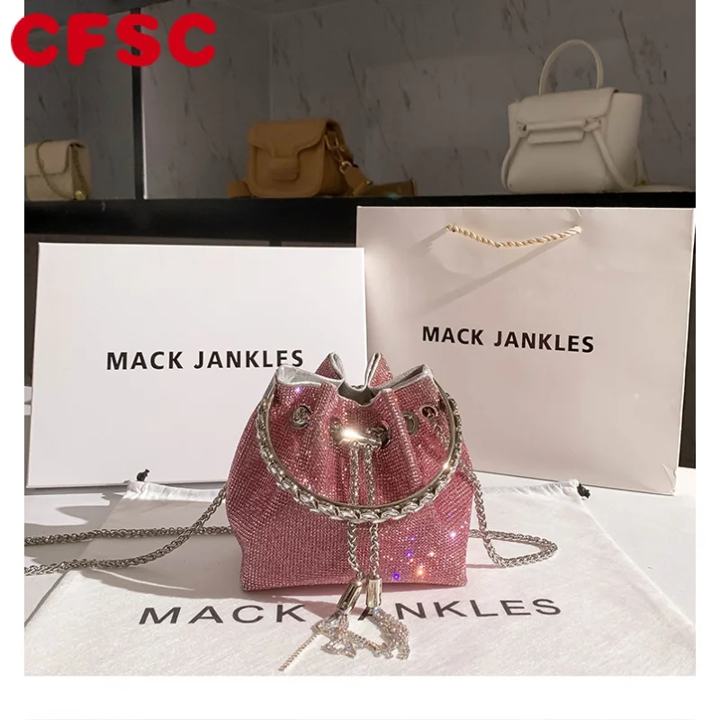 

Роскошный дизайнерский кошелек-клатч розового цвета с блестящими стразами, женская вечерняя сумка-мессенджер на плечо