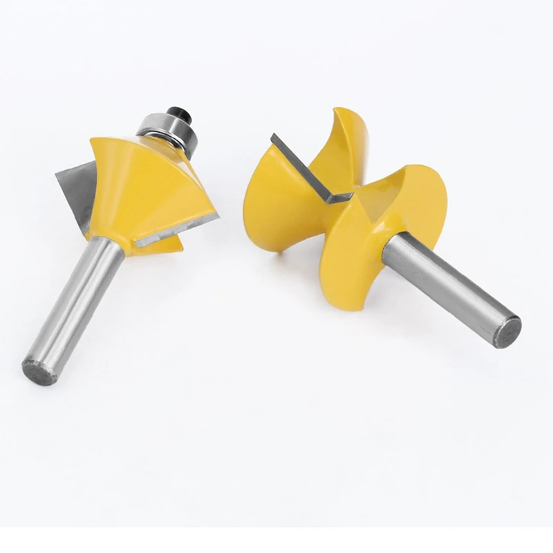 2 шт. 8 мм хвостовик 90 градусов V дизайн Tingue канавка кромкооблицовочные фрезы Набор