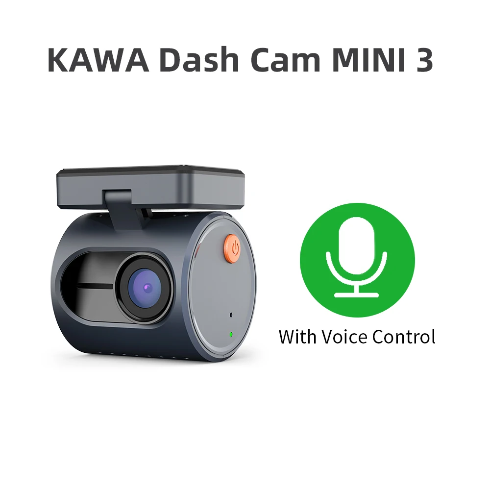 

2K видеорегистратор KAWA MINI 3, крошечная видеорегистратор, аварийное голосовое управление, ночное видение, Wi-Fi, приложение, монитор, видеорегистратор