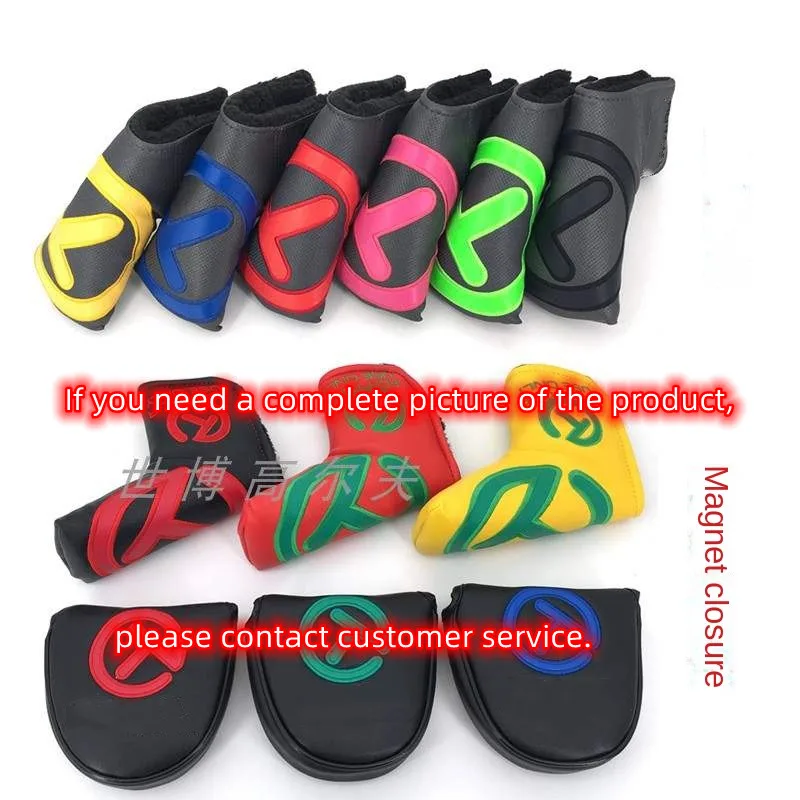 

High quality golf putter cap cover ball head protection PU straight putter free shipping