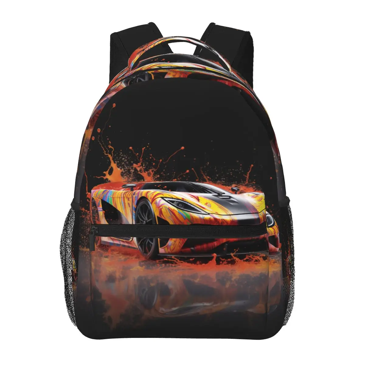 

Ultimate Sports Car Backpack Explosion Liquid Splash Camping Backpacks Teen High Quality Durable School Bags Kawaii Rucksack