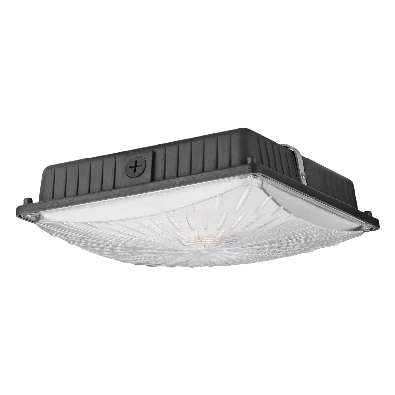 

65w slim canopy square high bay light for outdoor lighting dark bronze photocell 5000k inventory on USA warehouse