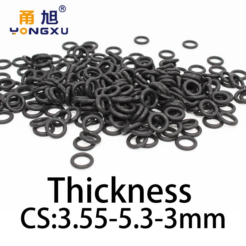 

Уплотнительное кольцо толщиной 3,55/5,3/3 мм, флюорорубец из CS FKM, термостойкая уплотнительная прокладка, резиновое кольцо в комплекте с техническими характеристиками