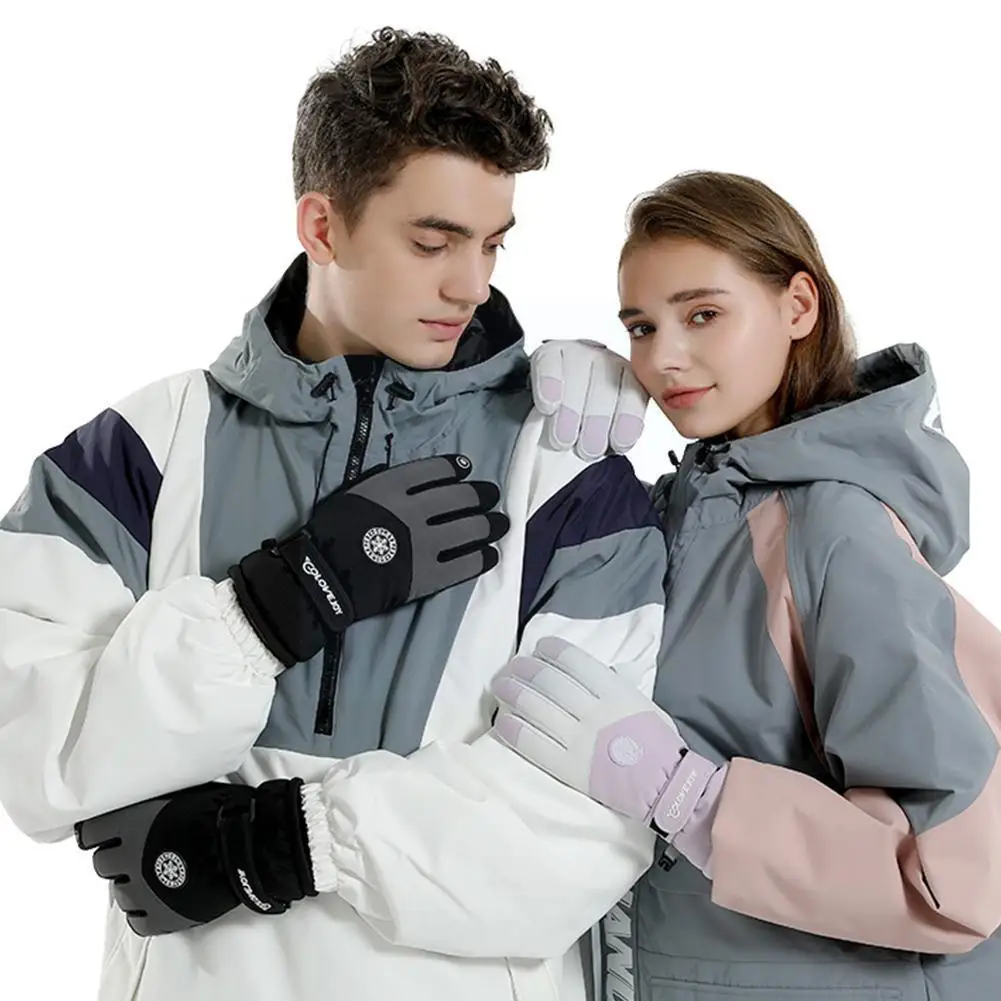 

Winter Ski Gloves For Outdoor Riding Motorcycles Non-slip Screen Water Repellent Plus Velvet Windproof Warm Gloves T1i1