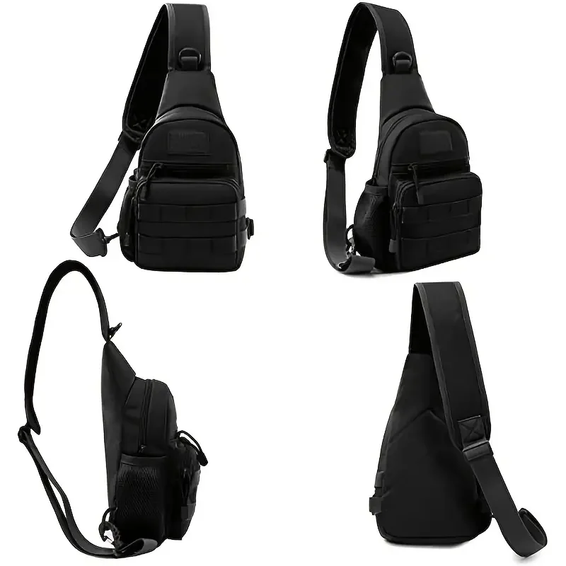 Outdoor Tactical Sling Bag As Chest Bag Shoulder Backpack 900D Nylon Waterproof Molle With Water Bottle Hiking  Bag